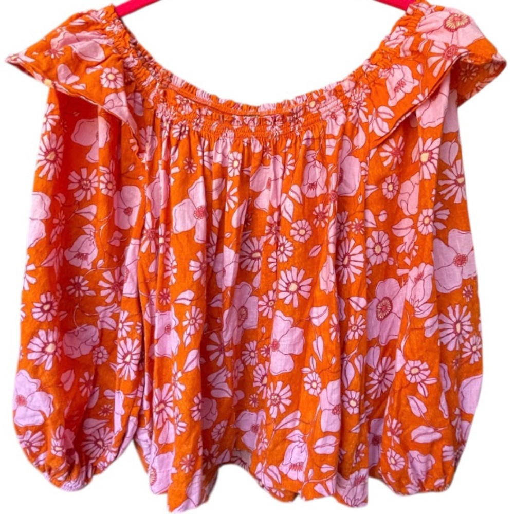 Free People Miss Daisy Floral Off Shoulder S